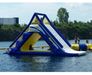 वाणिज्यिक बड़ी Inflatable अस्थायी पानी पार्क रोमांच Inflatable पानी पार्क