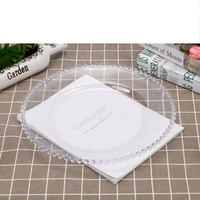 Assiette de présentation XiangJin Phnom personnalisable en plastique transparent avec bordure perlée pour la maison, les mariages, les hôtels – Vaisselle en PS