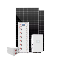 Batterie complète pour système solaire hors réseau de 10 kW, système de climatisation hybride solaire de 20 kW avec panneaux et batterie