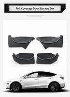 Organisateur latéral de siège étanche compatible avec la Tesla Model Y 2025 (version améliorée) – Boîte de rangement pour poche de porte, organisateur de porte intérieur
