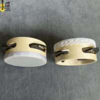 Wholesale Small 4 Inch 10 cm Mini Artifical Sheep Skin Tambourine for Wedding Church Party DIY Design up to Your Favor Hand Drum