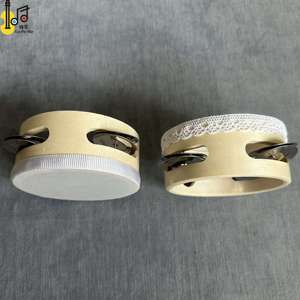 กลองแทมบูรีนหนังแกะเทียมขนาดเล็ก 4 นิ้ว 10 ซม. สำหรับงานแต่งงาน โบสถ์ งานปาร์ตี้ ออกแบบ DIY ได้ตามใจชอบ - Product Image 4