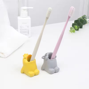 Creative Home Decor Mini Cute <b>Toothbrush</b> <b>Holder</b> Multifunction Storage Stand Cartoon Animal Resin Rack Bathroom Toilet Sundries - Product Image 4