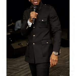 Costume <span class=keywords><strong>chic</strong></span> pour <span class=keywords><strong>homme</strong></span> en orange vif, à simple boutonnage, deux pièces (veste + pantalon), tenues décontractées, soirée, bal, mariage, ensemble de costumes de luxe pour <span class=keywords><strong>homme</strong></span> - Product Image 2