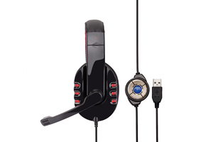 Surround-Sound-Gaming-Kopfhörer USB Over-Ear Elektronischer Kabelgebundener Kopfhörer Faltbarer On-Ear ANC Bluetooth-Kopfhörer mit Mikrofon LED-Licht - Product Image 5