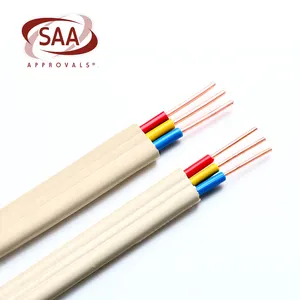 Cable de cobre de 1,5mm, 2,5mm, 4mm, cable twin y earth, Cable plano de 2 núcleos o 2 + 1 núcleo