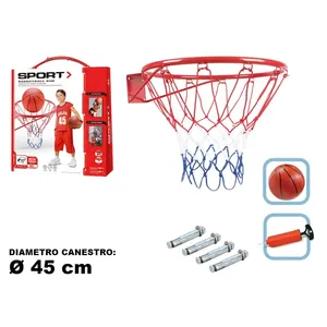 Cercle de basket-ball sportif 45 cm en métal pour jeu intérieur/extérieur pour enfants - Product Image 1