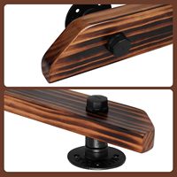 Main courante d'escalier en bois de pin Ikodm 150 cm, intérieur, brun, montage latéral, comprend des supports muraux et du matériel de montage