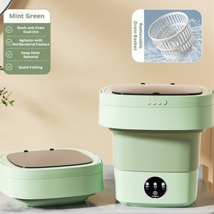 8L Foldable Mini Washer and <b>Dryer</b> 2 in 1 Portable Travel Laundry Machine with Blue Light Sterilization - Product Image 6