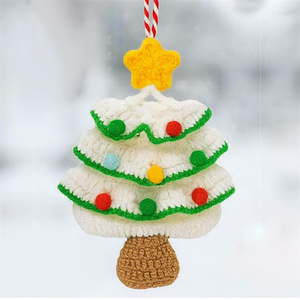 Nuevos adornos de árbol de <span class=keywords><strong>Navidad</strong></span> de estrella de ganchillo hechos <span class=keywords><strong>a</strong></span> mano con <span class=keywords><strong>bolas</strong></span> de colores y colgantes de <span class=keywords><strong>Navidad</strong></span> de punto de estrella - Product Image 1