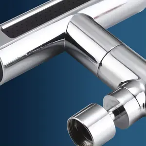 Aireador de <span class=keywords><strong>grifo</strong></span> de cocina giratorio de 360 grados, <span class=keywords><strong>4</strong></span> modos, estilo tradicional, acabado cromado, extensión de Material plástico pulido cromado - Product Image 6