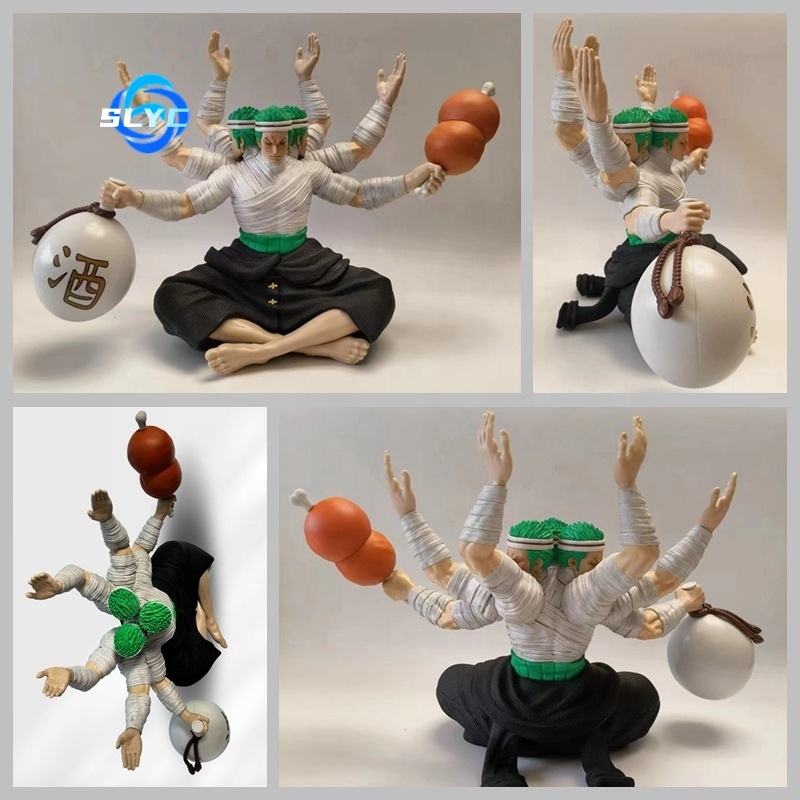 Collectible Anime Figure - One Pieced Three Heads Six Arms Zoro GK