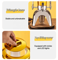 Distributeur de bière portable professionnel à 3 robinets, colonne de boissons multifonctionnelle de comptoir, pour vin, jus, soda, personnalisable pour bar