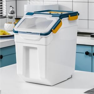 30L Stackable kín mèo và chó thực phẩm lưu trữ container tiêm PP vật liệu nhựa với Scoop đa giác hình dạng - Product Image 1