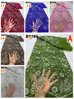 Tissu en dentelle brodé de perles et de paillettes, prix usine Chine, collection 2026, idéal pour mariages et célébrations
