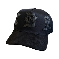 Topi Baseball Bordir 3D Huruf Custom Logo Mewah Berhias Rhinestone, Bahan Suede Hitam, Pinggiran Melengkung, 5 Panel, Snapback, Streetwear, Gorras