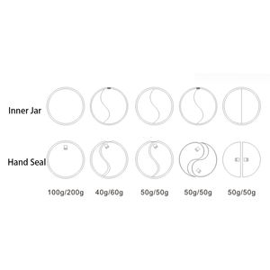 Контейнер с двумя отделениями и индивидуальным логотипом, 50гх2, 40г, 60г, два в одном, для оптовой упаковки косметики и кремов - Product Image 4