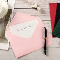 Wholesale A7 Paper Envelope Jewelry Packaging 5 X 7 Pink Paper Envelopes for Invitation Greeting Cards