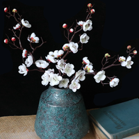 Vente en gros directe de fleurs de prunier vintage personnalisées Branches décoratives tissu de couleur pour la décoration de mariage