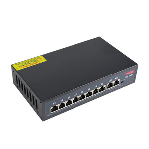 LingShi 10-Port PoE <b>Switch</b> 8+2 Ports 10/100/1000Mbps for Monitoring <b>Network</b> and Wireless AP Power Supply - Product Image 1