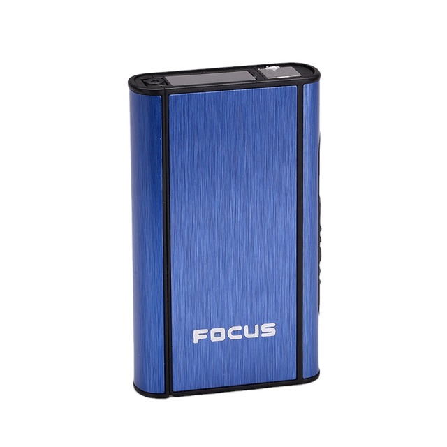 High Quality Aluminum Alloy Custom Automatic Cigarette Light Case With Pack 10 Piece Cigarette Box