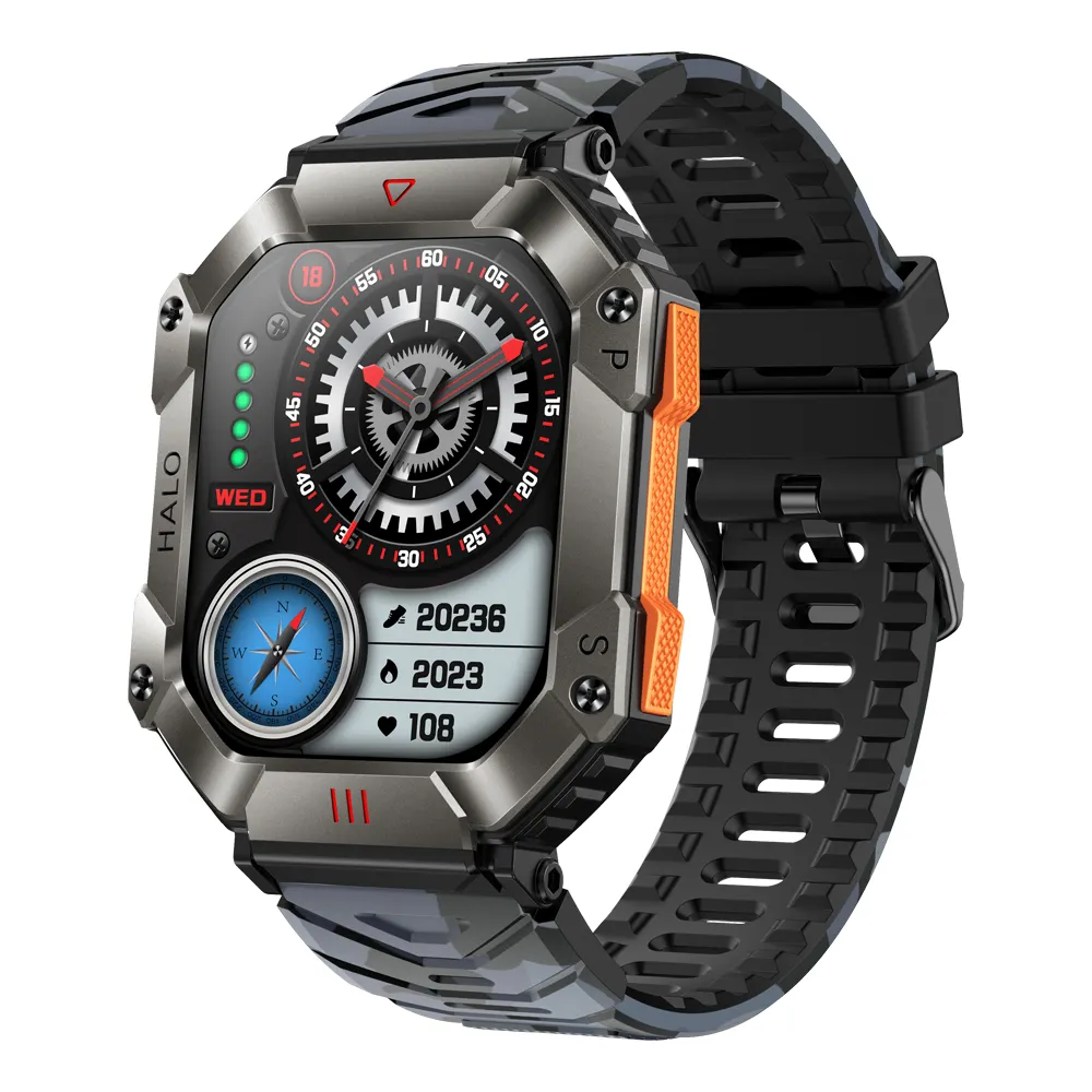 KR80 smart sport watch Ip67 Navegação à prova d'água com relógio poder tempo bússola função relógio inteligente