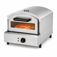 Four à pizza électrique en acier inoxydable COOKAID, équipement de cuisine professionnel, thermostat réglable intégré, 2000W, 50-350°C, boulangerie