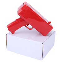 Pistolet à billets électrique, jouet lanceur de dollars, accessoires or et rouge, pistolet à billets pour coffret cadeau, logo personnalisé