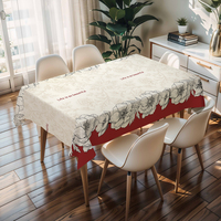 RNPT Fruit Cream Rood Wit Geruit Tafelkleden Bloemen Geel met PU-achterkant Krasbestendig Afwasbaar 0,5 mm dik Picknick