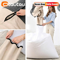 OTAUTAU Housse de pouf 2 places sans rembourrage, siège de sol, canapé, pouf, chaise longue, fauteuil inclinable, mobilier sans cadre SF007