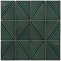 Mosaïque en céramique diagonale côtelée Havana pour salle de bain, cuisine, hôtel, bar