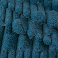FY Luxus Moderne 100% Polyester Decke Kunst kaninchen Pelz Gestrickte Technik Warm Cosy Solid Bubble Plüsch Festival für Flugzeug