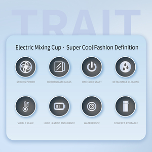 Taza de cristal portátil recargable por USB de gran capacidad, taza eléctrica autoagitadora con tapa para uso en oficina o al aire libre - Product Image 5