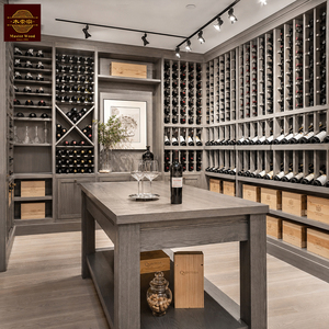 <span class=keywords><strong>Cantinetta</strong></span> Vini Moderna di Lusso Personalizzata in Legno Massello di Frassino, Cantina Vini da Incasso a Parete per Casa - Product Image 3