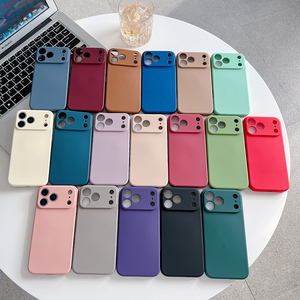 Custodia per telefono in morbido silicone TPU anti-impronta e antiurto con protezione a 360°, disponibile in vari colori, con MOQ basso, per 17/16/15/14/13/12 Pro Max - Product Image 1