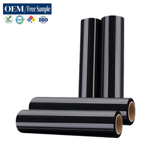Envoltura Elástica de Polietileno Negra de 80 Gauge, <span class=keywords><strong>600</strong></span> mm x 50 kg, Brillante, Suave, Resistente a la Humedad, para el Transporte de Mercancías de Alto Valor - Product Image 3