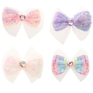 Brand New Hot In Season Independent Packaging Love Diamond Glitter Butterfly Hair Pins Hair Clips Accessories For Kids Girls