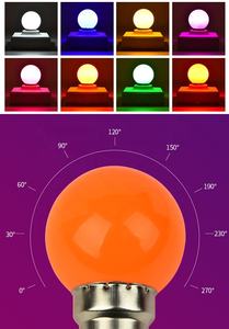 G45 E27 B22 0.5W 3000k प्लास्टिक रंग बल्ब एलईडी फिलामेंट लाइट लैंप बल्ब निर्माता - Product Image 2