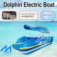 Bateau électrique Dolphin pour enfants, bateau de sports nautiques à 4 places pour la mer, les rivières et les lacs, Meierya M-086 certifié CE