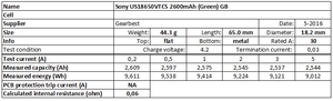 Nouvelle batterie haute puissance 18650 VTC5A 2600mAh 35A pour modèles réduits d'avions, drones, aspirateurs <span class=keywords><strong>Dyson</strong></span> - Product Image 6