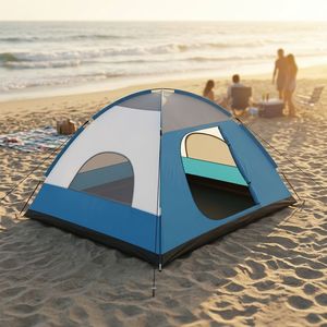 Wholesale Double Steel <b>Children</b> Play Camping <b>Tent</b> Safe Mesh Pop Factory Low MOQ Custom Cartoon Print Backyard Birthday Party - Product Image 4