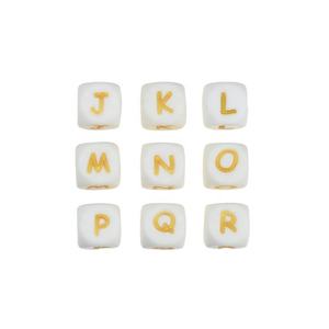 खाद्य ग्रेड सिलिकॉन टेनीथिंग सिलिकोन अल्फ़ाज़ के लिए अल्फ़ाज़ अक्षर बीड - Product Image 3