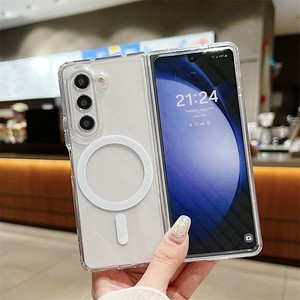 Étui magnétique transparent en acrylique pour Samsung Z Flip 5 avec bords souples, coque anti-chute à couverture intégrale 3/4 pour Z Fold 8 7 - Product Image 5