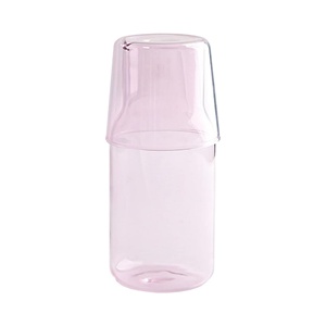 500ml Colored Borosilicate Glass Water Jug <b>Lid</b> Nordic Style Customizable Logo Business Gift for Hotel Restaurant Use - Product Image 1