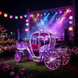 Chariot Citrouille Cendrillon Royal Sculpté sur Mesure, Orienté vers les Projets, pour le Développement de Villes Thématiques Culturelles - Product Image 1