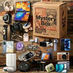 Caja Sorpresa de 2 Piezas <span class=keywords><strong>con</strong></span> Electrónicos Misteriosos: Smartphone 5G, Gafas Inteligentes, Auriculares, Consola de Juegos, <span class=keywords><strong>Pulsera</strong></span> <span class=keywords><strong>Inteligente</strong></span>, Caja de la Suerte - Product Image 1