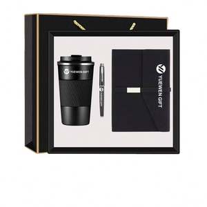 Juego de Regalo Empresarial Personalizado de Año Nuevo para Clientes de Oficina, Cuaderno de Cuero, Bolígrafo, Termo, en Caja de Regalo - Product Image 1