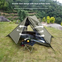 Tente de trekking Air-Peak 1 pour une personne, abri de randonnée léger sans armature, imperméabilisation 2000-3000 mm, camping trois saisons