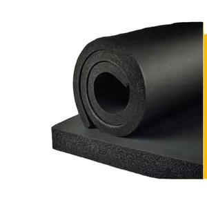 flexible elastomeric black rubber foam insulation roll sheet insulation for HVAC and aircondition