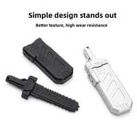 Pedang Gergaji Logam Warhammer 40k, Pedang Mini EDC, Mainan Penghilang Stres untuk Dewasa, Koleksi Mini, Hadiah
